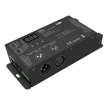 DSA DMX to SPI decoder DMX512-SPI decoder and RF SPI controller, 3 digital display Optional RF RGB/RGBW remote control
DSA DMX to SPI decoder DMX512-SPI decoder and RF SPI controller, 3 digital display Optional RF RGB/RGBW remote control