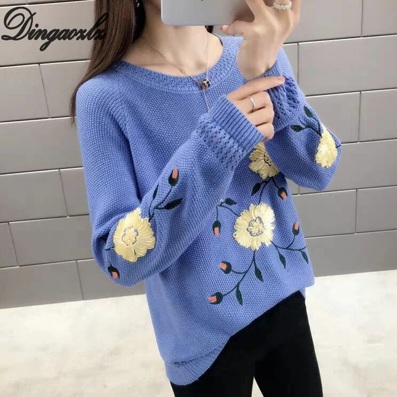 Dingaozlz New Casual Knitted shirts Hollow-out Women Tops Round-neck Knitwear Flowers Embroidered Pullovers Sweater
Dingaozlz New Casual Knitted shirts Hollow-out Women Tops Round-neck Knitwear Flowers Embroidered Pullovers Sweater