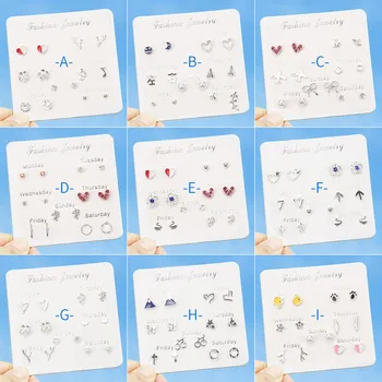 Ear Stud Lovely Star Leaf Heart Moon Stud Earrings For Women Set Crystal Pearls Exquisite Gift Fashion Jewelry Accessories
Ear Stud Lovely Star Leaf Heart Moon Stud Earrings For Women Set Crystal Pearls Exquisite Gift Fashion Jewelry Accessories