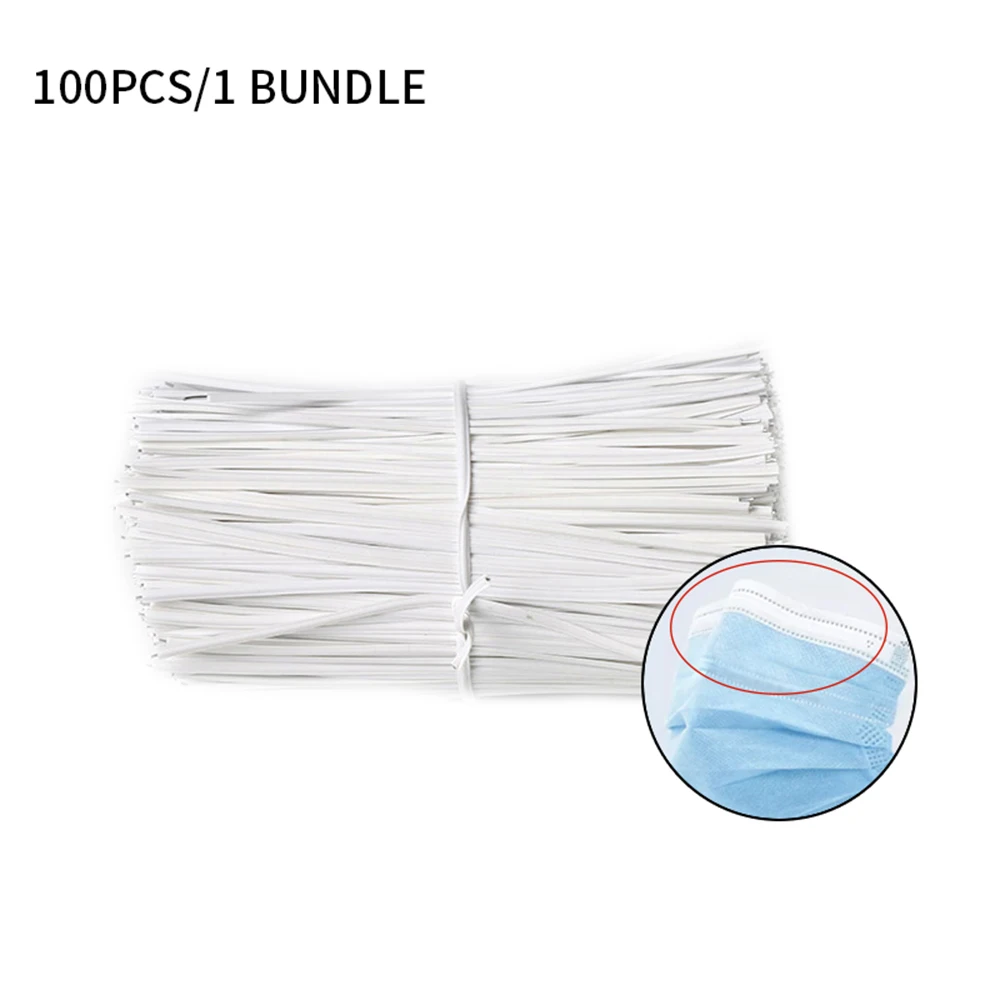 100pcs 3MM Plastic Nose Wire Bar For DIY MASK Single Core Nose Bridge Clips Jewelry Making Material Accessories White 0.3x10cm
100pcs 3MM Plastic Nose Wire Bar For DIY MASK Single Core Nose Bridge Clips Jewelry Making Material Accessories White 0.3x10cm