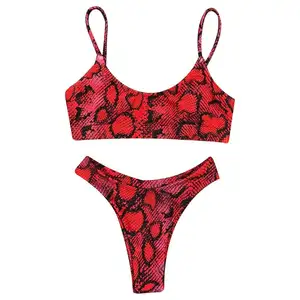 snakeskin bikini set