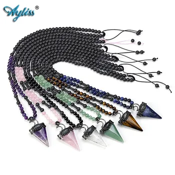 Ayliss Natural Crystal Pendants Spectrolite Triangle Gem Stone Beads Necklace with Braided Rope Healing Reiki Pendants Necklaces
Ayliss Natural Crystal Pendants Spectrolite Triangle Gem Stone Beads Necklace with Braided Rope Healing Reiki Pendants Necklaces
