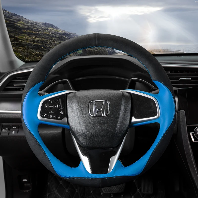 DIY Hand sewn leather steering wheel cover for Honda Avancier CIVIC CR-V CITY Gienia Accord XRV Vezel Odyssey URV
DIY Hand sewn leather steering wheel cover for Honda Avancier CIVIC CR-V CITY Gienia Accord XRV Vezel Odyssey URV