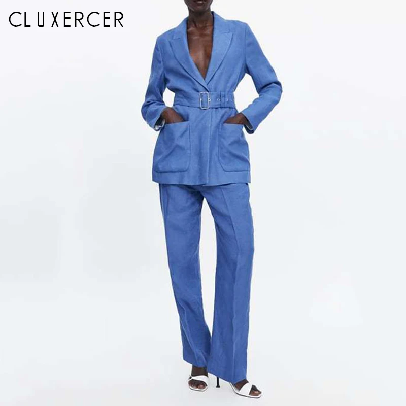 Office Lady Blue Suit Women Two Piece Set Notched Collar Single Button Blazer Jackets Women Suit Pants Women Suits Set
Office Lady Blue Suit Women Two Piece Set Notched Collar Single Button Blazer Jackets Women Suit Pants Women Suits Set