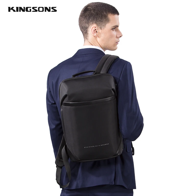 Kingsons тонкий рюкзак для ноутбука мужчин 15 6 дюймовый офисный Рабочий мужской