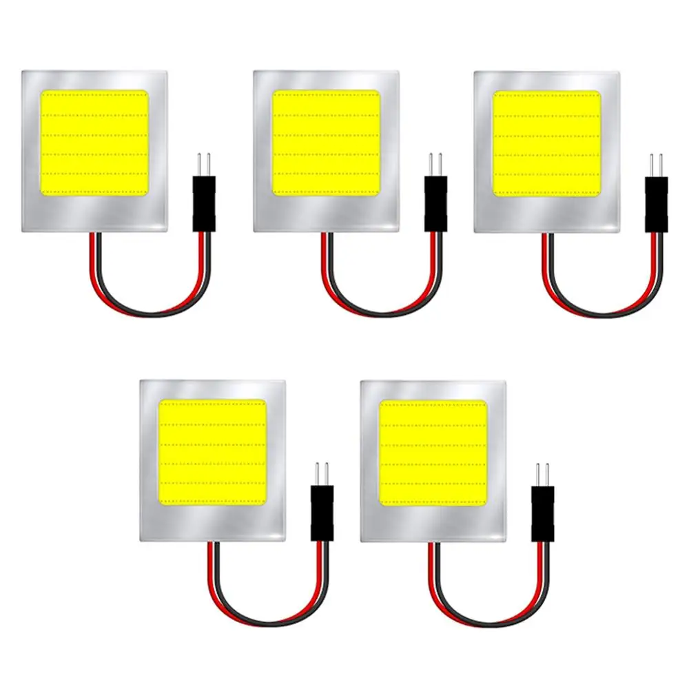 

5pcs Car Festoon T10 BA9S W5W T4W White LED 48SMD Panel Led Dome Map Light Bulb Lamp Car Interior Lights Auto Bulb