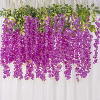 12Pcs Artificial Wisteria Flower Garland Flower Vine Hanging Silk Flower Garland for Home Decor Wedding Arch Backdrop Decor
12Pcs Artificial Wisteria Flower Garland Flower Vine Hanging Silk Flower Garland for Home Decor Wedding Arch Backdrop Decor