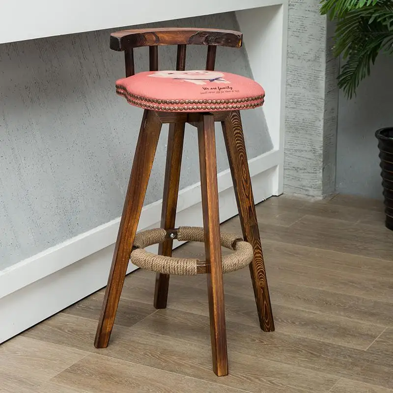 Solid Wooden High Chair Household Bar Chair Modern Simple Revolving Bar Chair European Retro Back High Bar Stool
Solid Wooden High Chair Household Bar Chair Modern Simple Revolving Bar Chair European Retro Back High Bar Stool