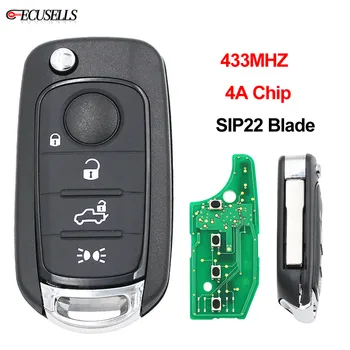 Folding Flip 4 Button Remote Smart Car Key 433MHz 4A Chip SIP22 Uncut Blade For Fiat Egea Tipo 500X
Folding Flip 4 Button Remote Smart Car Key 433MHz 4A Chip SIP22 Uncut Blade For Fiat Egea Tipo 500X