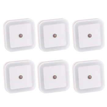 Hot XD-Square Led Light Sensor Automatic Control White Light Mini Night Light Bedroom Lamp 6 Packs White Abs Eu Plug
Hot XD-Square Led Light Sensor Automatic Control White Light Mini Night Light Bedroom Lamp 6 Packs White Abs Eu Plug