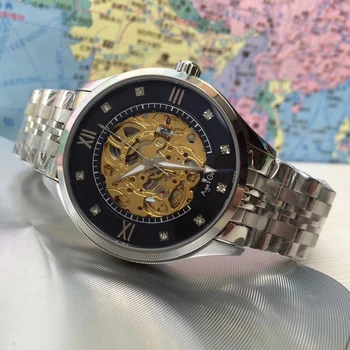 Top Classic New Mens Watch Stainless Steel Automatic Mechanical Skeleton Pierced Hollow Transparent Glass Back AAA+ Watches
Top Classic New Mens Watch Stainless Steel Automatic Mechanical Skeleton Pierced Hollow Transparent Glass Back AAA+ Watches