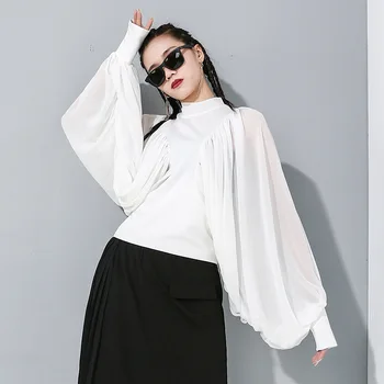 2020 Good Morning! Pullover Self-cultivation Lantern Sleeve T Shirt Personality Spelling Chiffon Long Sleeve 19-996
2020 Good Morning! Pullover Self-cultivation Lantern Sleeve T Shirt Personality Spelling Chiffon Long Sleeve 19-996