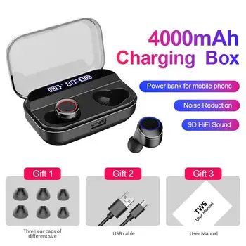 Wireless Earphone Bluetooth V5.0 Sports Wireless In-Ear LED Display Wireless Stereo Earphone with Mic HiFi Headset
Wireless Earphone Bluetooth V5.0 Sports Wireless In-Ear LED Display Wireless Stereo Earphone with Mic HiFi Headset
