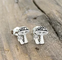 Women Mini retro fashion Jewelry . Mushroom Stud Earrings Stocking Stuffer - Mushroom Jewelry- Silver Jewelry Earrings 
Women Mini retro fashion Jewelry . Mushroom Stud Earrings Stocking Stuffer - Mushroom Jewelry- Silver Jewelry Earrings