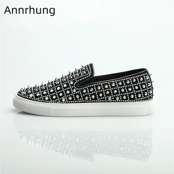 Rhinestone Gingham Men Loafers New Autumn Shoes Men Fashion Crystal Rivets Decor Casual Flats Cozy Round Toe Slip On Men Shoes 
Rhinestone Gingham Men Loafers New Autumn Shoes Men Fashion Crystal Rivets Decor Casual Flats Cozy Round Toe Slip On Men Shoes