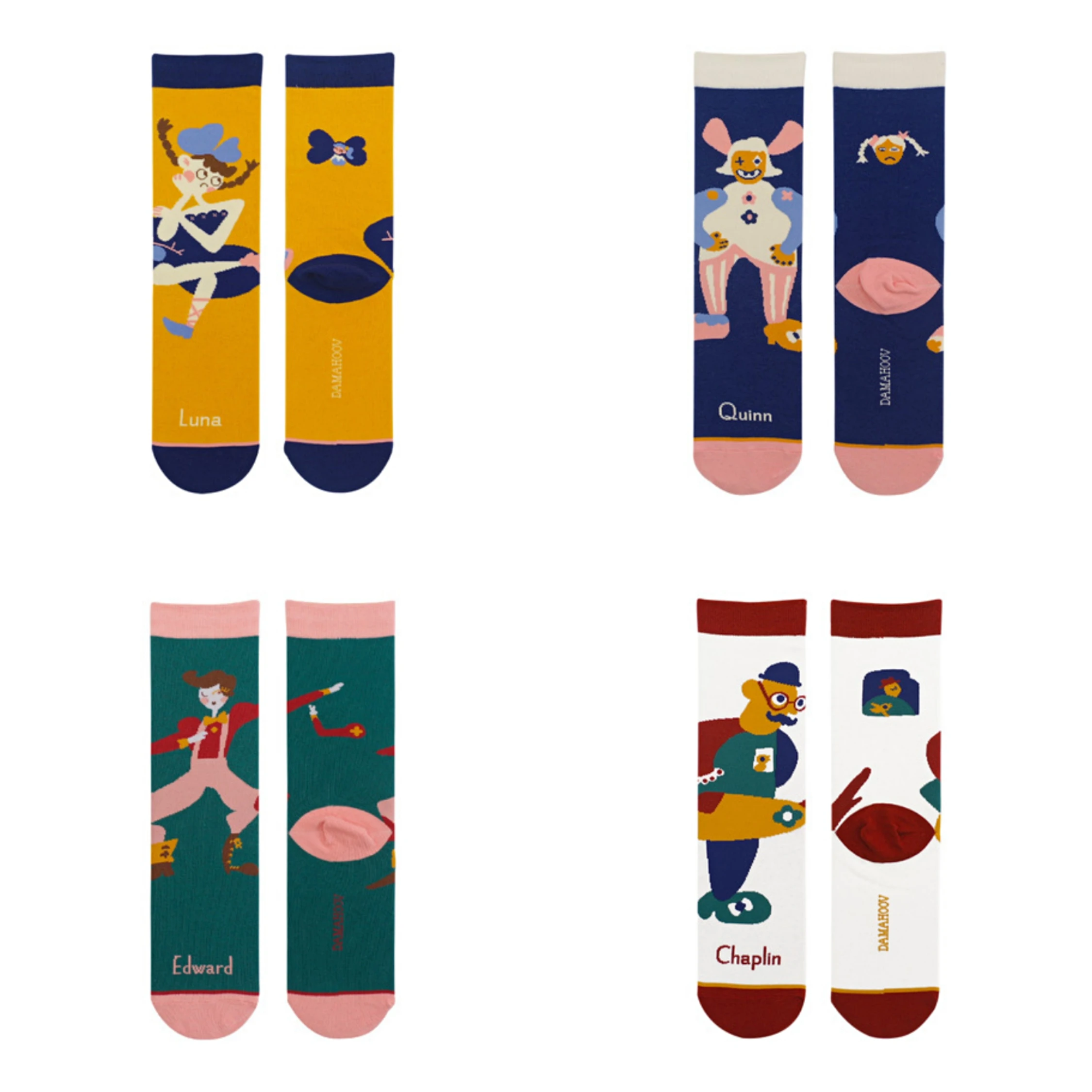 New Cartoon Movie Character Image Socks Edward Scissorhands Joker Quinn Luna Chaplin Harajuku Women Socks Men socks
New Cartoon Movie Character Image Socks Edward Scissorhands Joker Quinn Luna Chaplin Harajuku Women Socks Men socks