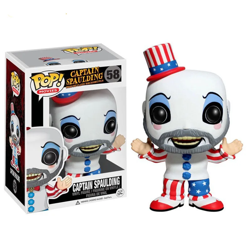 Funko pop movies Captain Spaulding Vinyl dolls #58 PVC Action Figure brinquedos Collection Model Toys for Children gift with box
Funko pop movies Captain Spaulding Vinyl dolls #58 PVC Action Figure brinquedos Collection Model Toys for Children gift with box