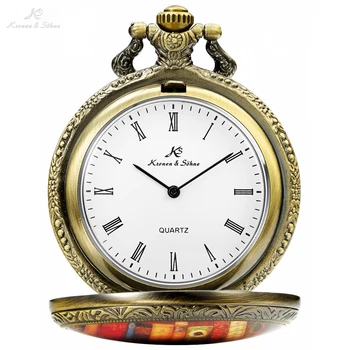 KS Brand Books Pattern Case Roman Numberic Dial Retro Mens Quartz Clock Clip Fob Chain Jewelry Male Pocket Watches Gift /KSP096 
KS Brand Books Pattern Case Roman Numberic Dial Retro Mens Quartz Clock Clip Fob Chain Jewelry Male Pocket Watches Gift /KSP096