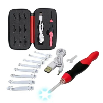 USB Rechargable Knitting Weaving Sewing Process Kit Included 9 Replaceable Crochet Hook
USB Rechargable Knitting Weaving Sewing Process Kit Included 9 Replaceable Crochet Hook