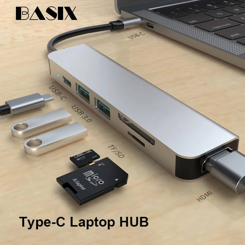 Тип C к HDMI-совместимый концентратор USB PD 87W док-станция 3 1 сплиттер USB-C аксессуары