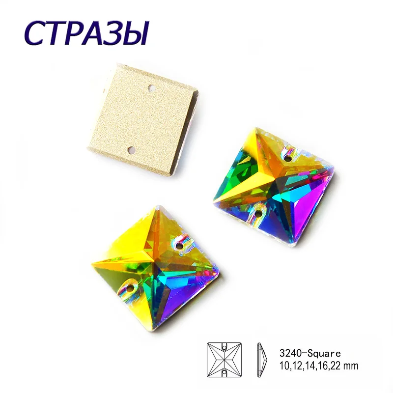 CTPA3bI Square Crystal AB Sew On Rhinestones Strass Garment Flatback Glass Shiny Stones For DIY Needlework Gym Suit Accessories
CTPA3bI Square Crystal AB Sew On Rhinestones Strass Garment Flatback Glass Shiny Stones For DIY Needlework Gym Suit Accessories