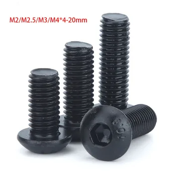 50Pcs M2 M2.5 M3 M4 ISO7380 Alloy Steel 10.9 Level Black Hexagon Socket Button Head Screw Furniture Mushroom Cap Hex Bolts
50Pcs M2 M2.5 M3 M4 ISO7380 Alloy Steel 10.9 Level Black Hexagon Socket Button Head Screw Furniture Mushroom Cap Hex Bolts