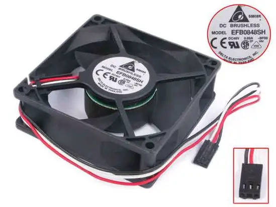 Серверный охлаждающий вентилятор Delta Electronics EFB0848SH BF00, постоянный ток 48 В 0,09a 80x80x25 мм, 3-проводной
Серверный охлаждающий вентилятор Delta Electronics EFB0848SH BF00, постоянный ток 48 В 0,09a 80x80x25 мм, 3-проводной