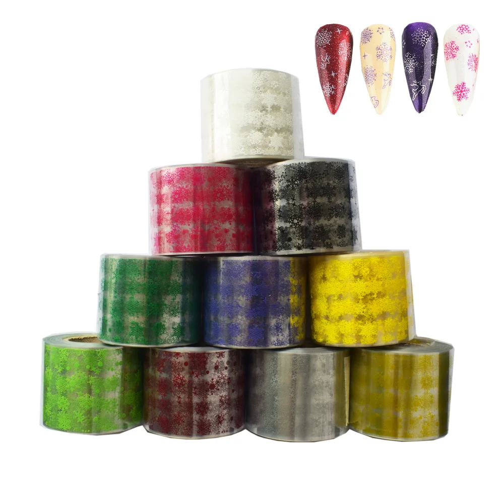 10Roll Christmas Nail Foils Set 50M*4cm Starry Snowflake Transfer Glitter Stickers Nail Art Decals Adhesive Wraps Manicure Decor
10Roll Christmas Nail Foils Set 50M*4cm Starry Snowflake Transfer Glitter Stickers Nail Art Decals Adhesive Wraps Manicure Decor