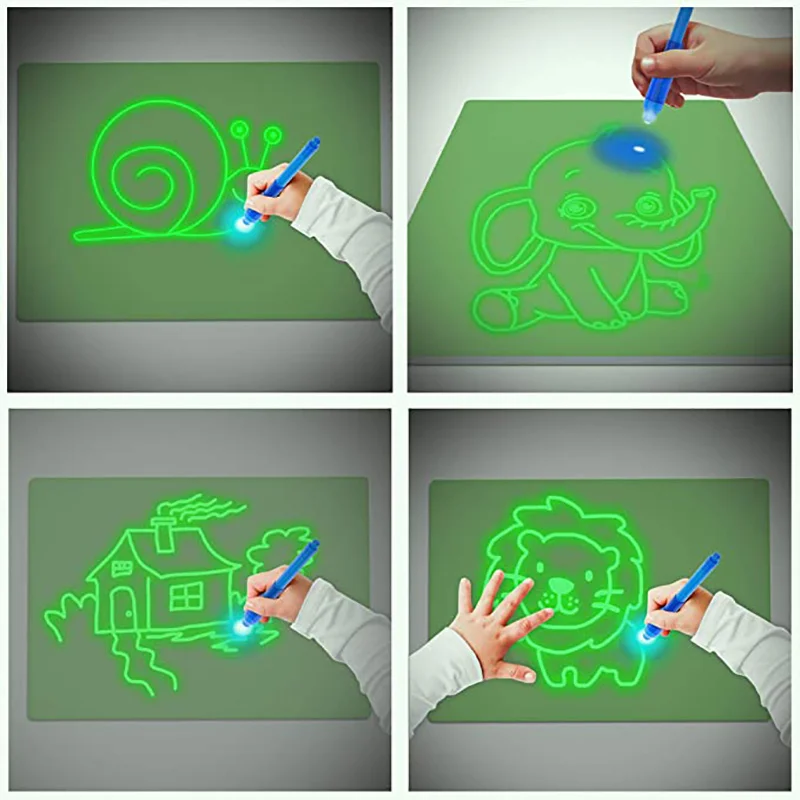 Magic Drawing Kit Draw With Light Tablet Board Luminous In Dark For Kid Paint Educational Children For LED Glow Toy Toys Fun Gif
Magic Drawing Kit Draw With Light Tablet Board Luminous In Dark For Kid Paint Educational Children For LED Glow Toy Toys Fun Gif