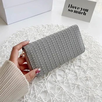 Weave Wallet Wrist Handle Phone Case Long Section Money Pocket Pouch Handbag Women Purse Card Holder Wallet 
Weave Wallet Wrist Handle Phone Case Long Section Money Pocket Pouch Handbag Women Purse Card Holder Wallet