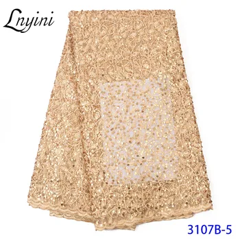 Gold Sequence Lace Fabric Nigerian Net Lace Fabric with Sequins French Tulle Mesh Lace African Sequins Fabrics for Sewing L3107B
Gold Sequence Lace Fabric Nigerian Net Lace Fabric with Sequins French Tulle Mesh Lace African Sequins Fabrics for Sewing L3107B
