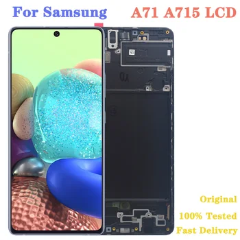 For Samsung galaxy A71 A715 LCD display Touch Screen Digitizer Assembly with frame a715f screen replacement parts
For Samsung galaxy A71 A715 LCD display Touch Screen Digitizer Assembly with frame a715f screen replacement parts