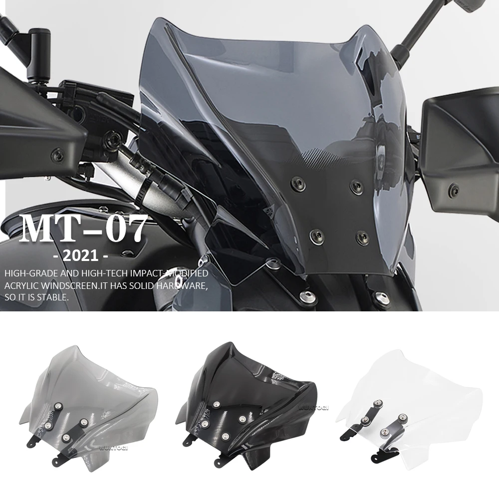 NEW Motorcycle Accessories Windshield Fly Screen Small Windscreen Fairing Wind Shield Deflector For YAMAHA MT07 MT-07 2021 2022
NEW Motorcycle Accessories Windshield Fly Screen Small Windscreen Fairing Wind Shield Deflector For YAMAHA MT07 MT-07 2021 2022