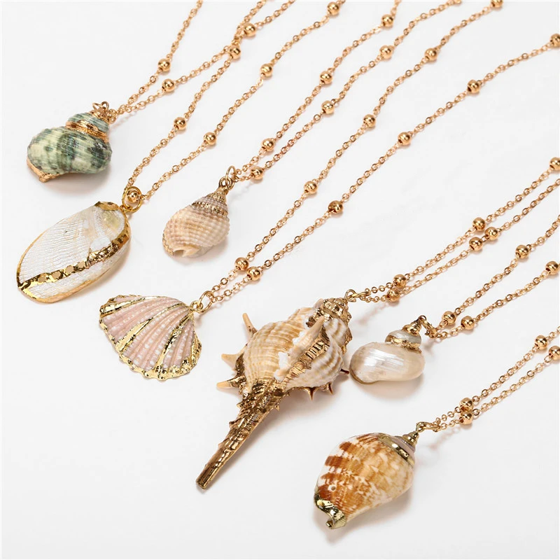 17KM Bohemia Color Natural Conch Shell Necklace Big Geometric Ocean Beach Necklace For Women Party Gift Jewelry
17KM Bohemia Color Natural Conch Shell Necklace Big Geometric Ocean Beach Necklace For Women Party Gift Jewelry