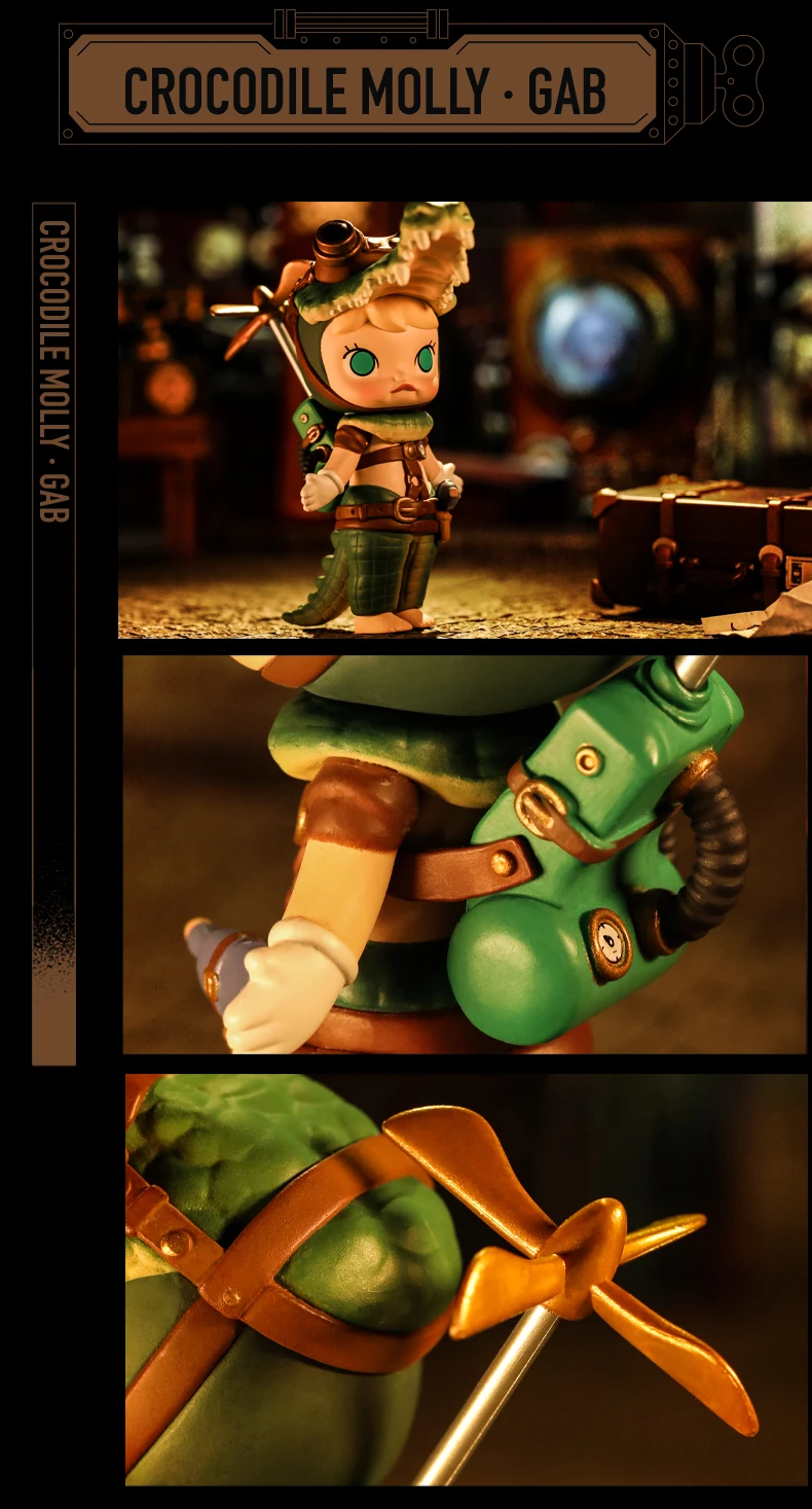 POP MART Molly Steam Punk Animal Toys figure blind box birthday gift new arriving free shipping