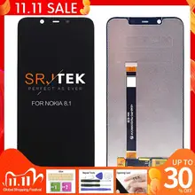 SRJTEK – écran tactile LCD de remplacement avec châssis, 6.18 pouces, pour Nokia 8.1, 8.1, Original=