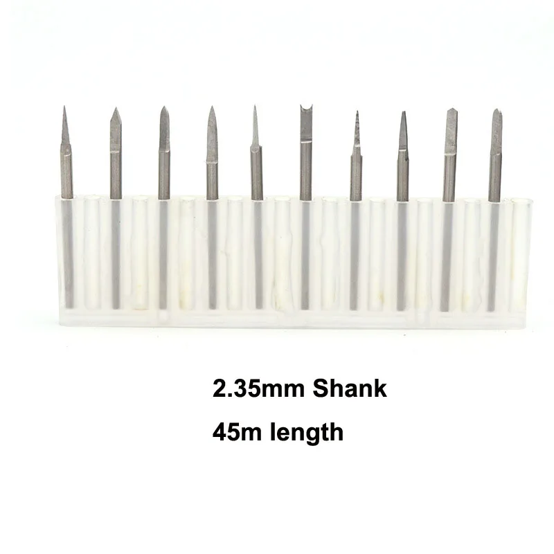 

10pcs 2.35mm Milling Cutters White Steel Sharp Edges Woodworking Tools olive nuclear carving Knives CNC engraving machine bits