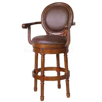 European Bar Chair, Solid Wood Bar Chair, Domestic American Bar Stool, Swivel Backrest, Leather High Stool, Bar Stool
European Bar Chair, Solid Wood Bar Chair, Domestic American Bar Stool, Swivel Backrest, Leather High Stool, Bar Stool