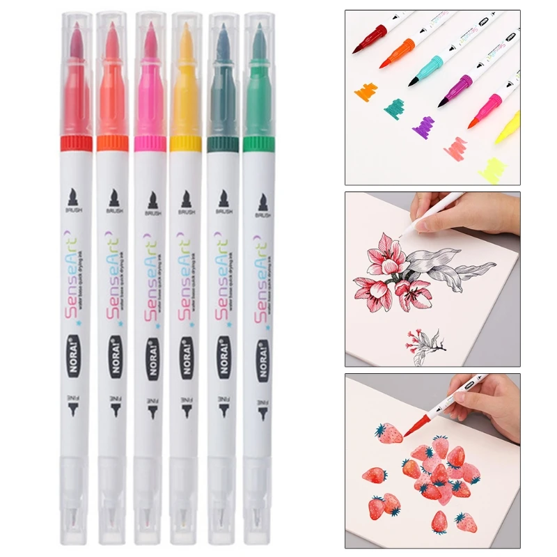 12/18/24Pcs Assorted Colors Dual Tip Brush Markers Pen Art Watercolor Fineliner Drawing Painting Stationery Coloring Supplies
12/18/24Pcs Assorted Colors Dual Tip Brush Markers Pen Art Watercolor Fineliner Drawing Painting Stationery Coloring Supplies