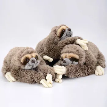 

35cm Stuffed Toy Three Toed Cuddly Lying Animals Lifelike Cute Soft Plush Sloth Critters Children Gifts Doll Birthday