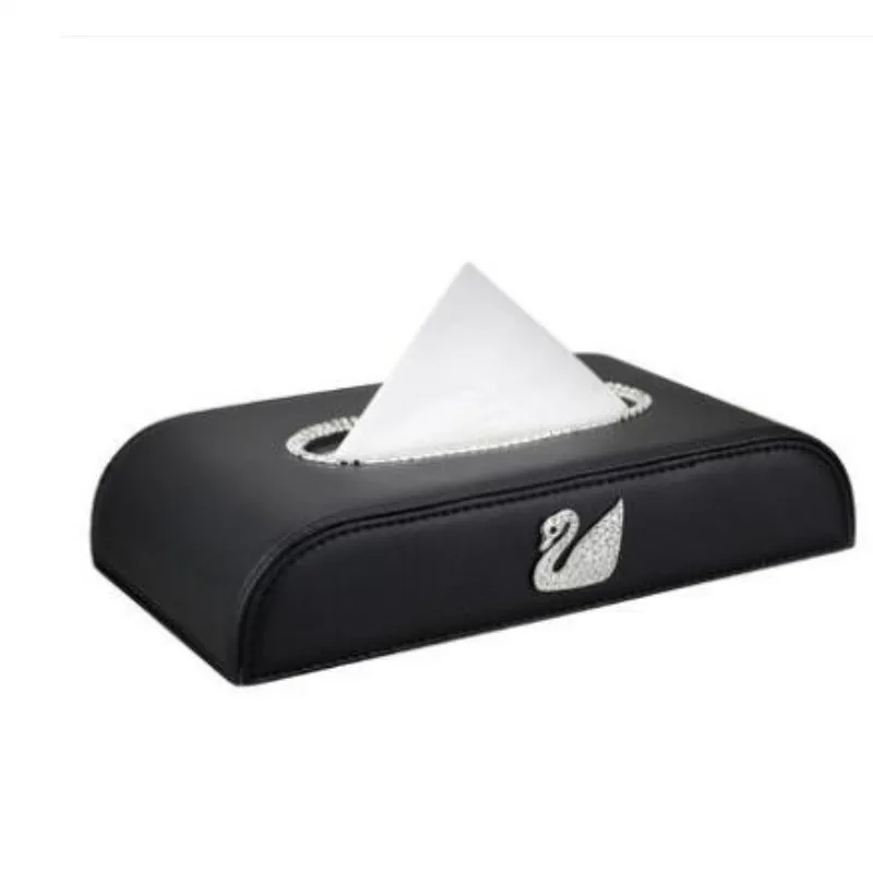 Leather Car napkin box Automotive Tissue holder Home Table Fashion paper box with swan diamond
Leather Car napkin box Automotive Tissue holder Home Table Fashion paper box with swan diamond