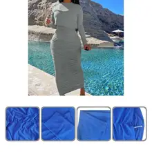 Trendy Dress Top Set Solid Color Ruched O-Neck Crop Top Skinny Dress Set Dress Blouse Set Skirt Top Set
Trendy Dress Top Set Solid Color Ruched O-Neck Crop Top Skinny Dress Set Dress Blouse Set Skirt Top Set