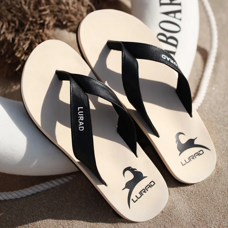 Luladi Shock Absorption Trend MEN'S Flip-flops Summer Slippers Flip-flop Anti-slip Flat Heel Sandals Sandals Europe And America