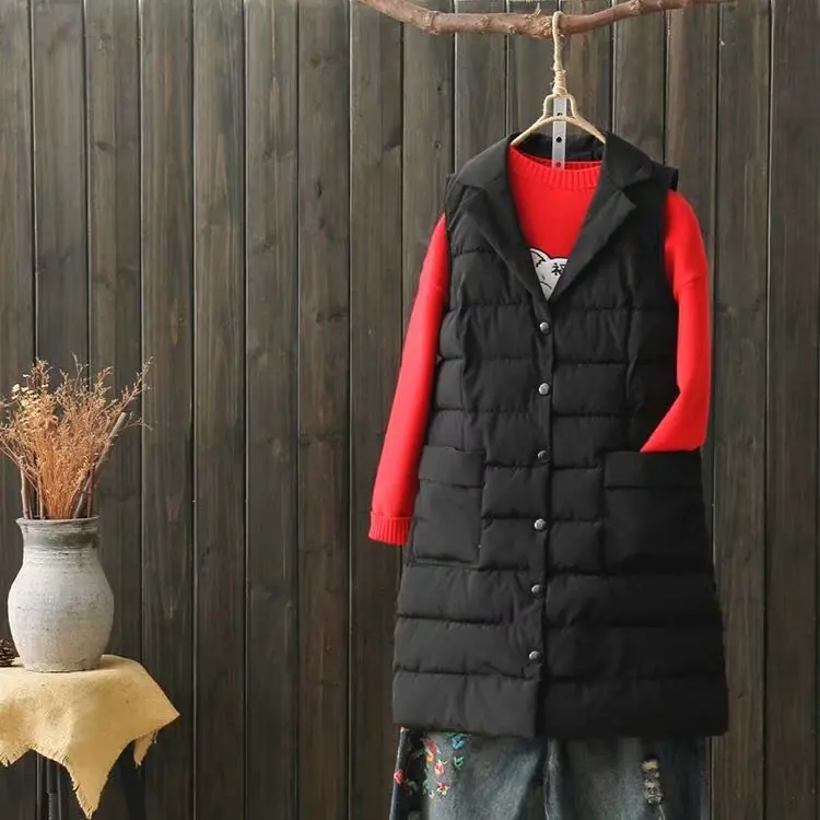 Winter New Style Women's Korean-style Solid Color down Cotton Cotton-padded Clothes Waistcoat Two-Piece Set Mid-length Thick Cot
Winter New Style Women's Korean-style Solid Color down Cotton Cotton-padded Clothes Waistcoat Two-Piece Set Mid-length Thick Cot