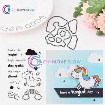 CH Unicorn with rainbow Stencils die and stamps for DIY Scrapbooking/photo Album stamps Decorative Embossing DIY Cards
CH Unicorn with rainbow Stencils die and stamps for DIY Scrapbooking/photo Album stamps Decorative Embossing DIY Cards