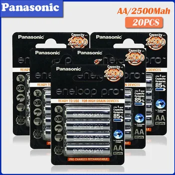 20PCS Panasonic 1.2V Pro AA 2550mAh NI-MH battery For Camera Flashlight Toys remote control PreCharged Rechargeable Batteries 
20PCS Panasonic 1.2V Pro AA 2550mAh NI-MH battery For Camera Flashlight Toys remote control PreCharged Rechargeable Batteries