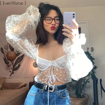 Bomblook Long Bubble Sleeves Flocking Daisy Pattern Tube Top Sexy See-through Exposed Navel Tops 2020 Summer Women Crop Tops
Bomblook Long Bubble Sleeves Flocking Daisy Pattern Tube Top Sexy See-through Exposed Navel Tops 2020 Summer Women Crop Tops