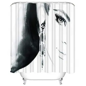Shower Curtain Set Watercolor Beautiful Woman Face Jewelry and Beauty Hairstyle Adult Bathroom Decor Set with 12 Hooks 66X72
Shower Curtain Set Watercolor Beautiful Woman Face Jewelry and Beauty Hairstyle Adult Bathroom Decor Set with 12 Hooks 66X72