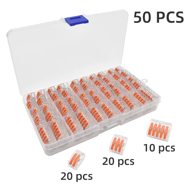 50pcs PCT high current hard and soft wire connector box for fast connection terminal
50pcs PCT high current hard and soft wire connector box for fast connection terminal
