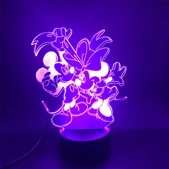 Disney Cartoon Light Mickey Minnie Mouse LED Night Light 7 Colors Change LED 3D Decorative Desk Light for Kids Bedroom Xmas Gift
Disney Cartoon Light Mickey Minnie Mouse LED Night Light 7 Colors Change LED 3D Decorative Desk Light for Kids Bedroom Xmas Gift
